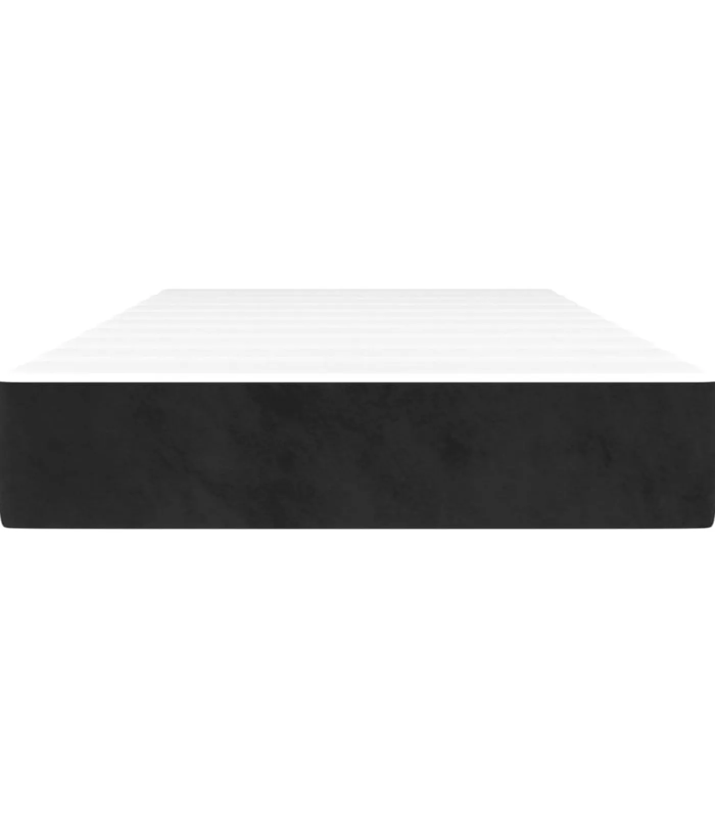 Clearance Pocketveringmatras 80x200x20 cm fluweel zwart Matrasbeschermer