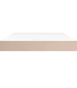 Discount Pocketveringmatras 140x200x20 cm kunstleer cappuccinokleurig Matrasbeschermer