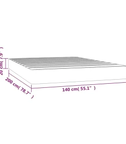 Discount Pocketveringmatras 140x200x20 cm kunstleer cappuccinokleurig Matrasbeschermer