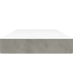Outlet Pocketveringmatras 80x200x20 cm fluweel lichtgrijs Matrasbeschermer