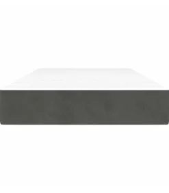 vidaXL Pocketveringmatras 80x210x20 cm fluweel donkergrijs
