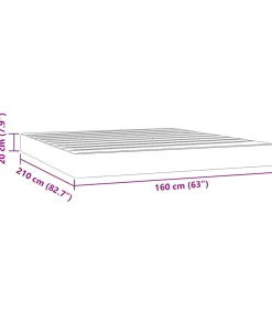 vidaXL Pocketveringmatras 160x210x20 cm fluweel roze
