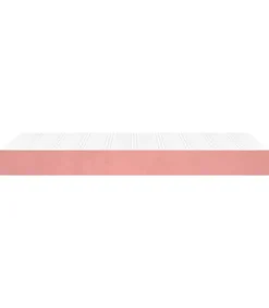 vidaXL Pocketveringmatras 100x220x20 cm fluweel roze