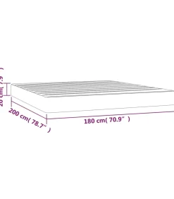 vidaXL Pocketveringmatras 180x200x20 cm fluweel zwart