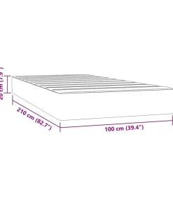 vidaXL Pocketveringmatras 100x210x20 cm fluweel roze