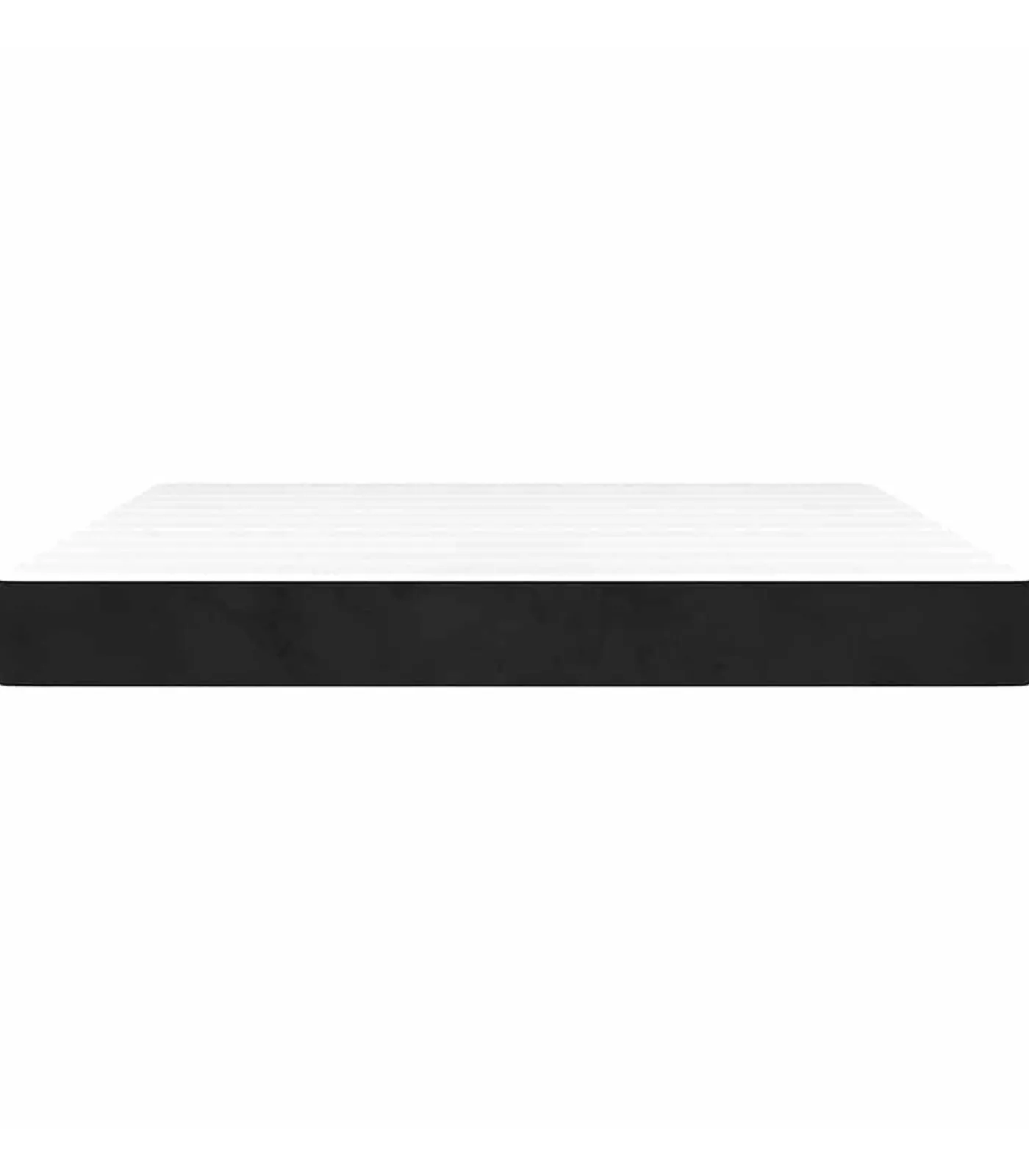 Clearance Pocketveringmatras 160x210x20 cm fluweel zwart Matrasbeschermer