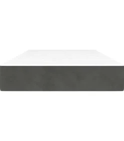 vidaXL Pocketveringmatras 90x210x20 cm fluweel donkergrijs