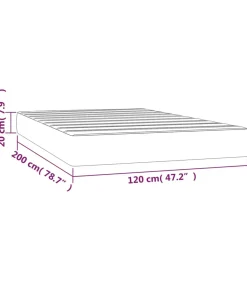 vidaXL Pocketveringmatras 120x200x20 cm stof taupe