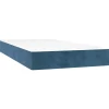 vidaXL Pocketveringmatras 80x220x20 cm fluweel donkerblauw