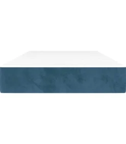 vidaXL Pocketveringmatras 80x220x20 cm fluweel donkerblauw