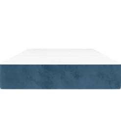 Discount Pocketveringmatras 90x220x20 cm fluweel donkerblauw Matrasbeschermer