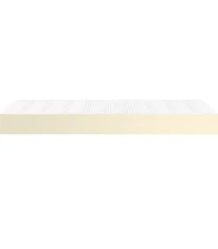 Sale Pocketveringmatras 90x200x20 cm kunstleer crèmekleurig Matrasbeschermer