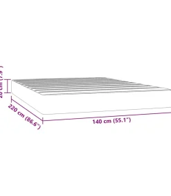 vidaXL Pocketveringmatras 140x220x20 cm fluweel zwart