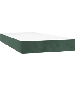 vidaXL Pocketveringmatras 80x200x20 cm fluweel donkergroen