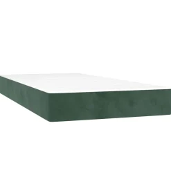 Best Pocketveringmatras 90x220x20 cm fluweel donkergroen Matrasbeschermer