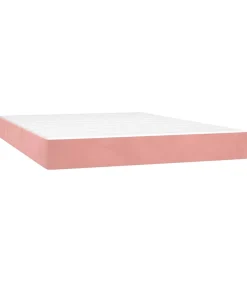 vidaXL Pocketveringmatras 140x210x20 cm fluweel roze