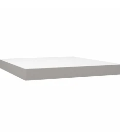 vidaXL Pocketveringmatras 160x200x20 cm stof lichtgrijs