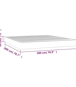 vidaXL Pocketveringmatras 180x200x20 cm kunstleer grijs