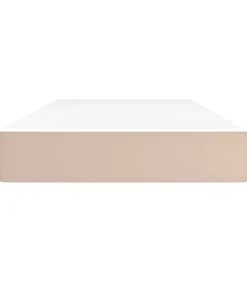 Hot Pocketveringmatras 120x190x20 cm kunstleer cappuccinokleurig Matrasbeschermer