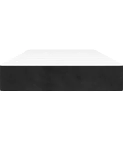 vidaXL Pocketveringmatras 100x210x20 cm fluweel zwart