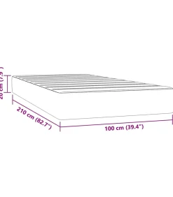 vidaXL Pocketveringmatras 100x210x20 cm fluweel zwart