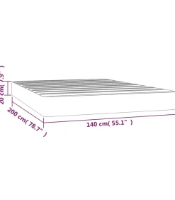 vidaXL Pocketveringmatras 140x200x20 cm fluweel donkerblauw