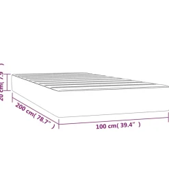 Online Pocketveringmatras 100x200x20 cm stof zwart Matrasbeschermer
