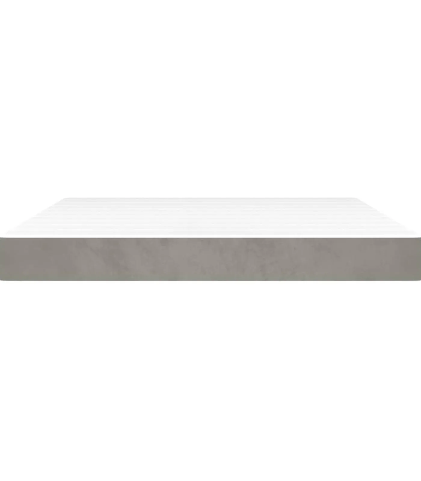 vidaXL Pocketveringmatras 160x200x20 cm fluweel lichtgrijs