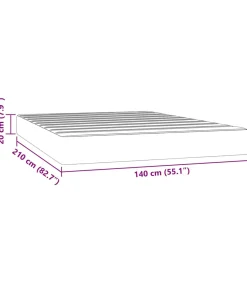 vidaXL Pocketveringmatras 140x210x20 cm fluweel donkerblauw