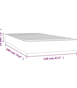 Best Pocketveringmatras 120x190x20 cm kunstleer grijs Matrasbeschermer