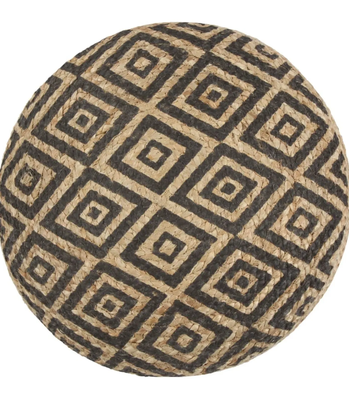 Best Poef handgemaakt 45x30 cm jute zwart Stoelen