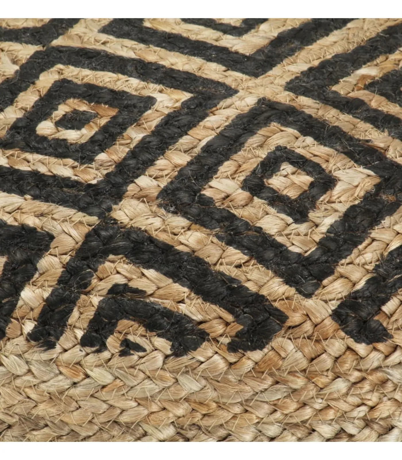 Best Poef handgemaakt 45x30 cm jute zwart Stoelen