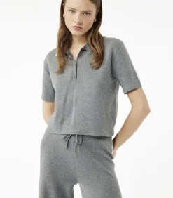 Outlet Polo Trui Korte Mouwen Knoopsluiting DAMES Truien & Cardigans