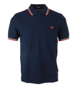 Heren Fred Perry Polo Twin Tipped Shirt