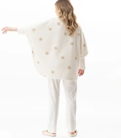 Best Poncho met knopen en motief ESSENTIEL 178 DAMES Loungewear