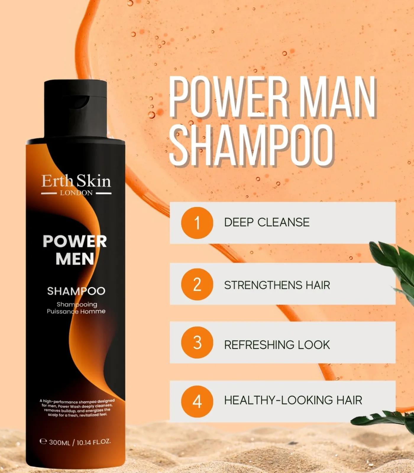 Erth Skin London POWER MEN SHAMPOO