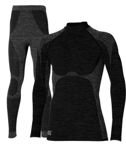 Online Premium Complete Thermoset voor Heren Zwart Heren Thermisch Ondergoed