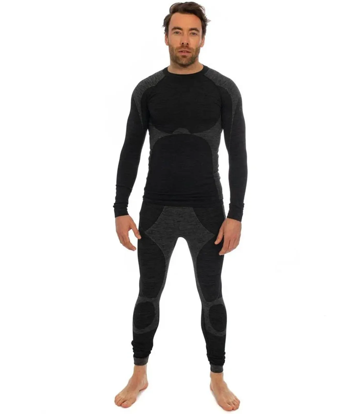 Online Premium Complete Thermoset voor Heren Zwart Heren Thermisch Ondergoed