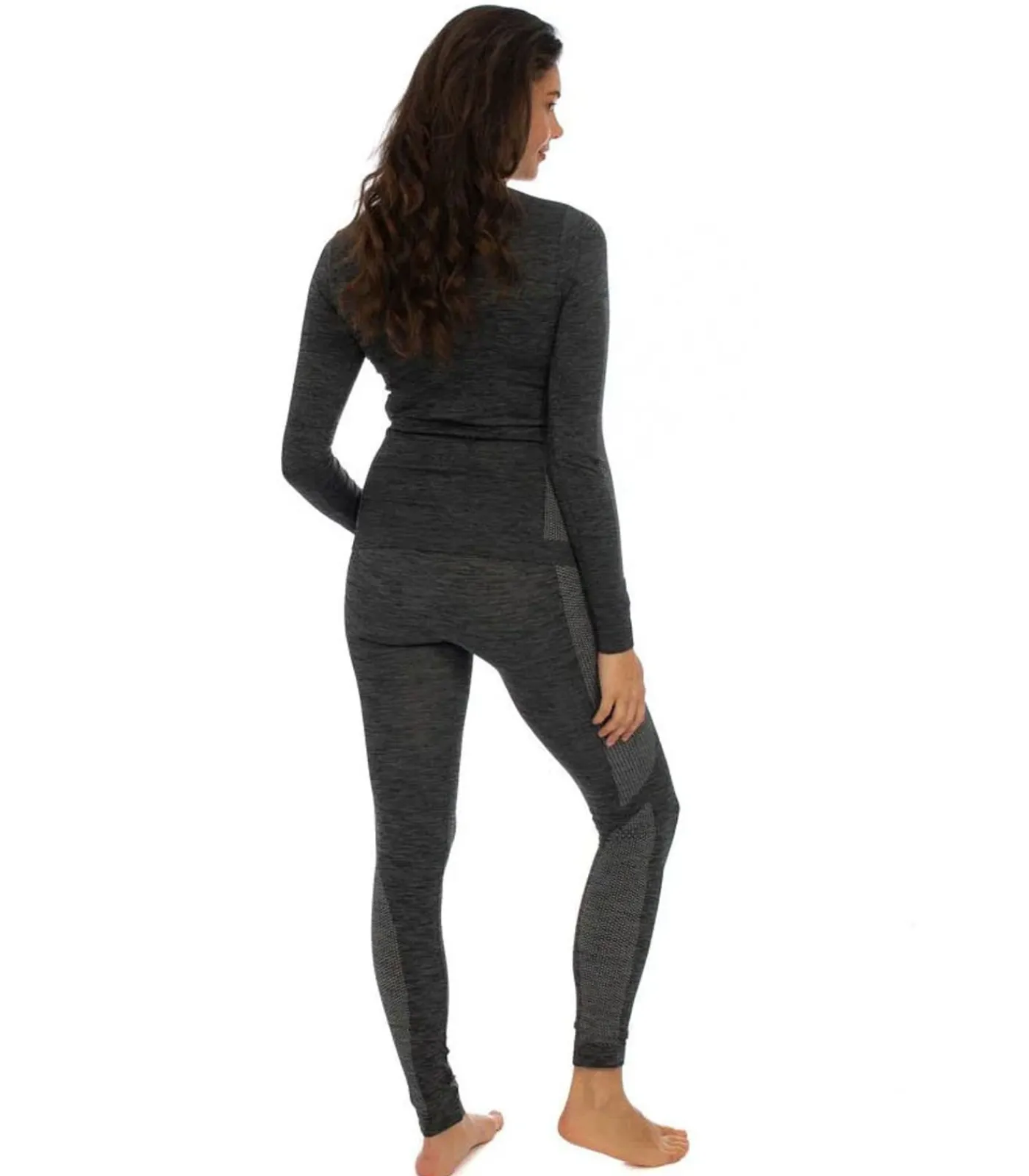 DAMES Heatkeeper Premium Thermoshirt Dames 4-pack Zwart Melange