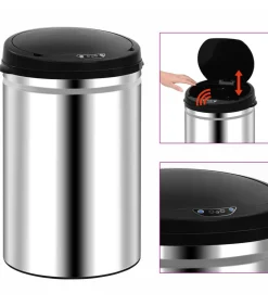 Sale Prullenbak met automatische sensor 30 L roestvrij staal Manden En Bakken