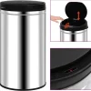 vidaXL Prullenbak met automatische sensor 60 L roestvrij staal