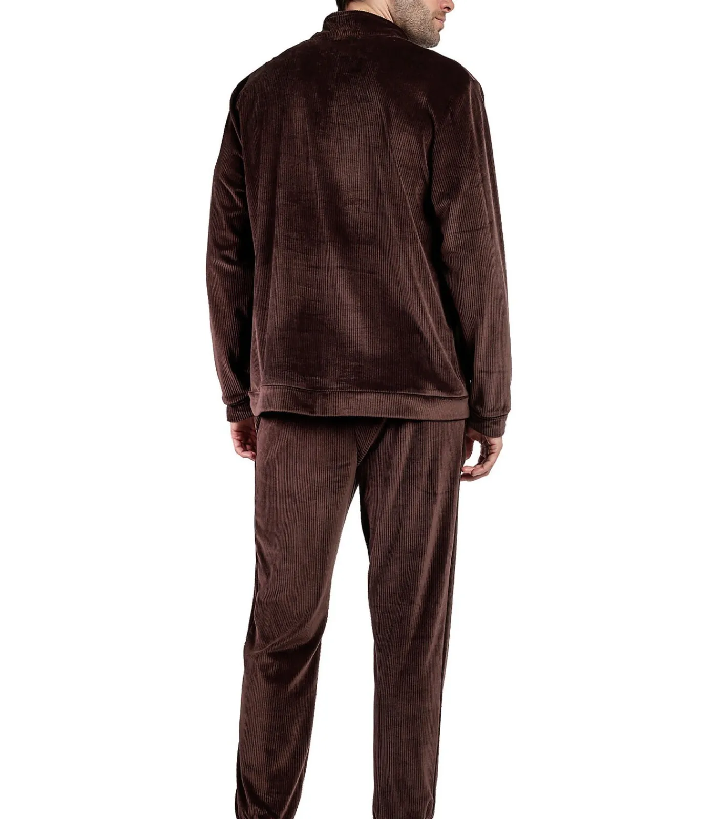 Pyjama broek sweatshirt hoge kraag rits Corduroy Heren Pyjama's