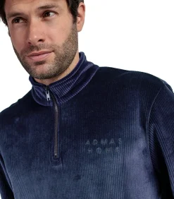 New Pyjama broek sweatshirt hoge kraag rits Corduroy Heren Pyjama's