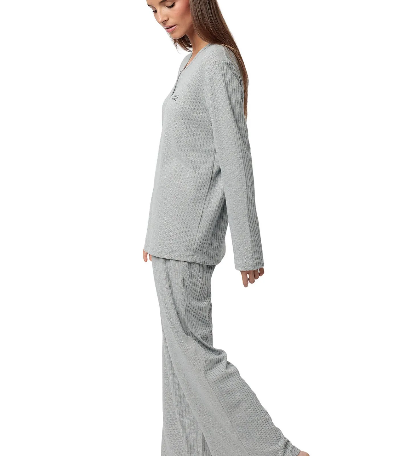 Discount Pyjama broek top lange mouwen Supersoft DAMES Nachtmode