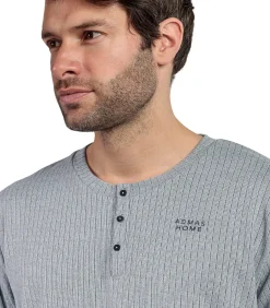 Heren ADMAS Pyjama broek top lange mouwen Supersoft