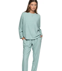 Discount Pyjama broek top lange mouwen P103 CUDDLY DAMES Nachtmode