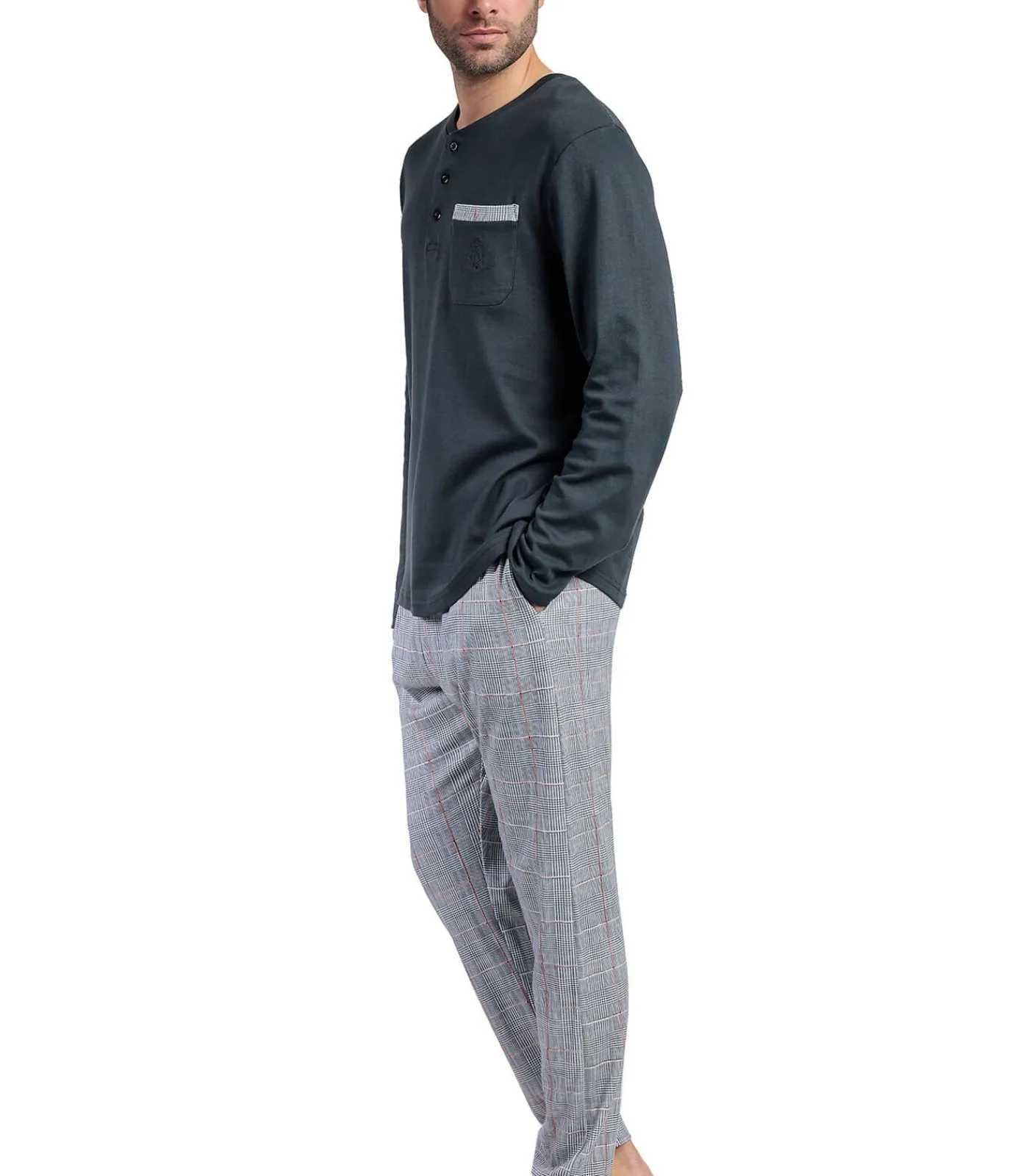 Sale Pyjama broek top lange mouwen Harris Heren Pyjama's