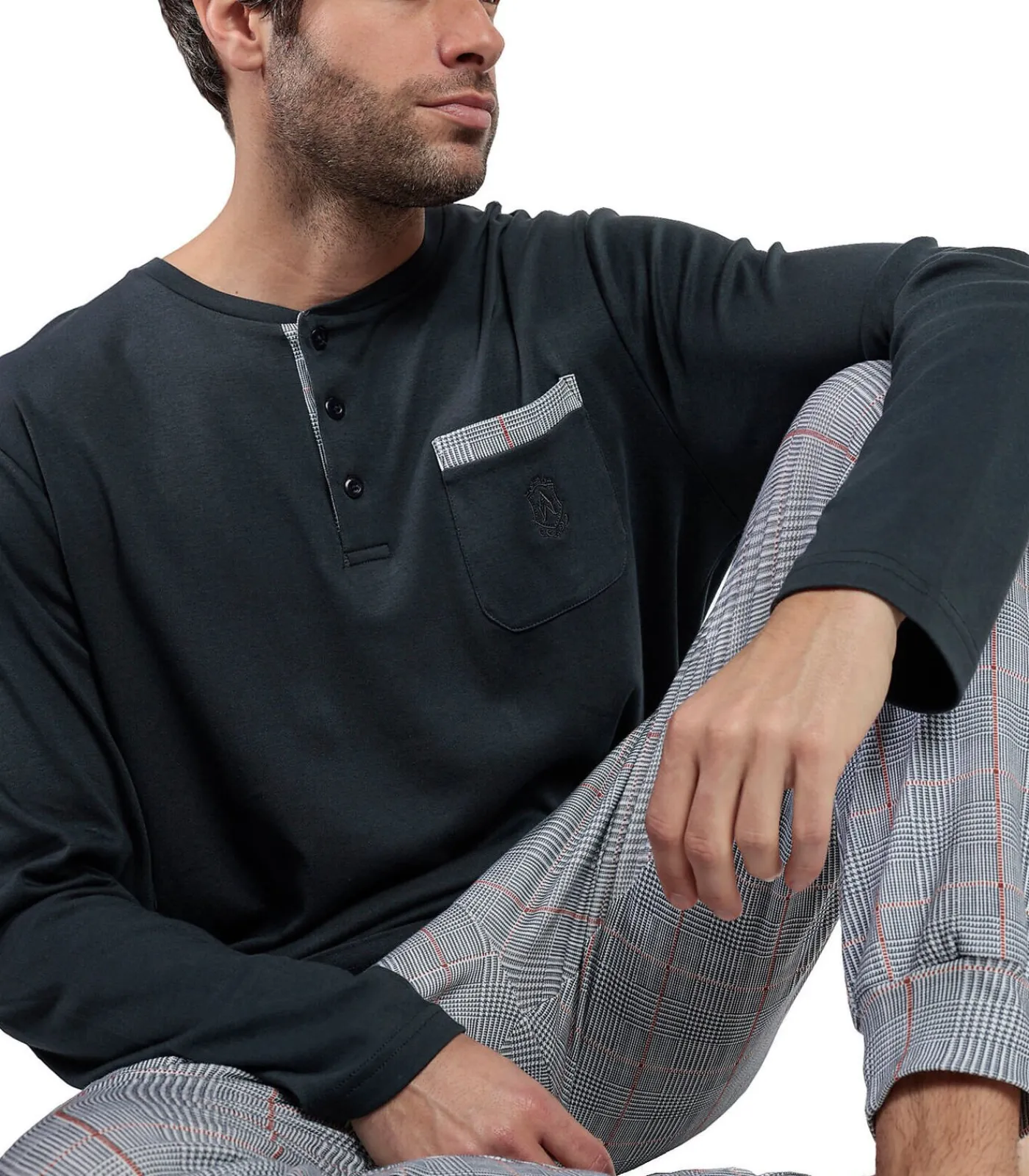 Sale Pyjama broek top lange mouwen Harris Heren Pyjama's