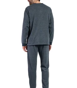 New Pyjama broek top lange mouwen Grigio Heren Pyjama's