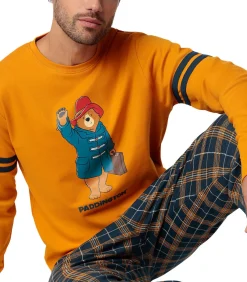 Outlet Pyjama broek top lange mouwen Square Paddington Heren Pyjama's